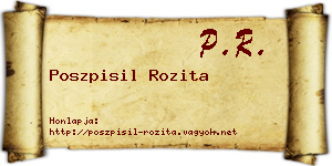 Poszpisil Rozita névjegykártya